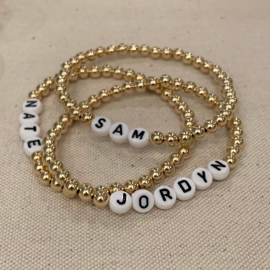 Custom Word 5mm Ball Bracelet