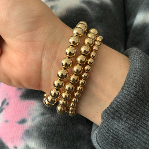 7mm Gold Ball Bracelet